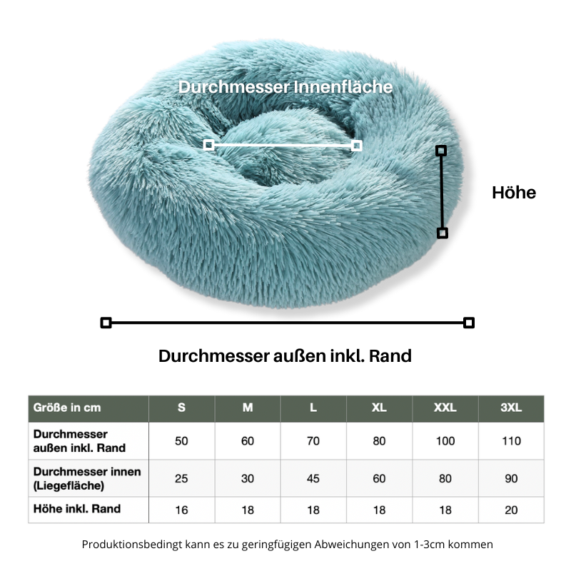 Weiches Hundebett mit Rand - perfektes Kuschelparadies